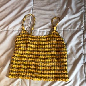 Yellow and black hollister tank top!
